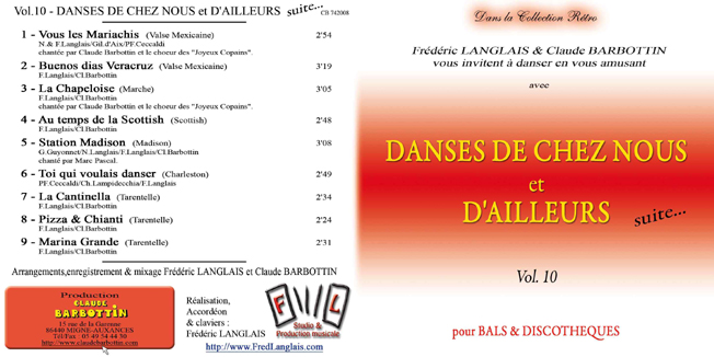 Claude Barbottin Danses de Chez Nous et d'Ailleurs Vol.10