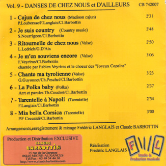 Claude Barbottin Danses de Chez Nous et d'Ailleurs Vol.9